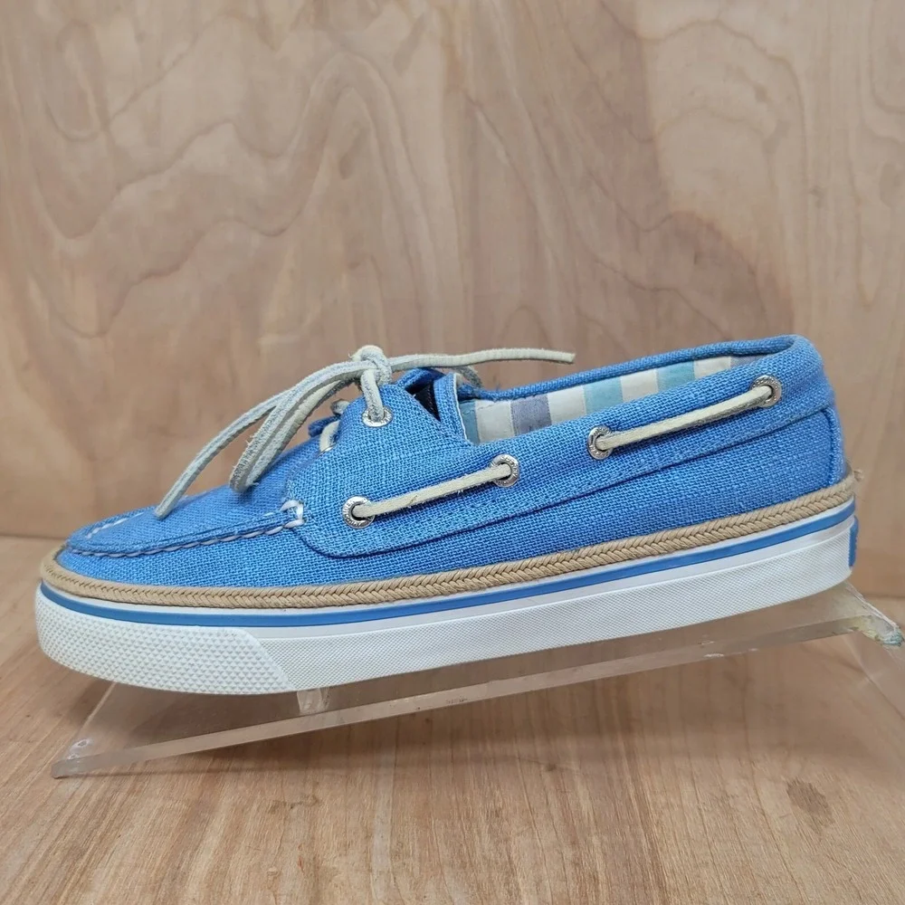 Sperry Top-Sider Womens Size 5.5 M Boat Shoes Blue Canvas